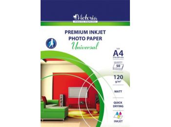 Fotópapír, tintasugaras, A4, 120 g, matt, VICTORIA Universal (LVIM03)