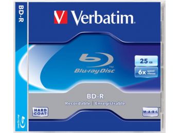 BD-R BluRay lemez, 25GB, 6x, normál tok, VERBATIM (BRV-6)