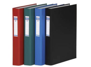 Gyűrűs könyv, 4 gyűrű, 40 mm, A4, PP/karton, DONAU, fek