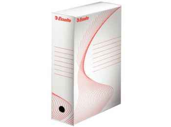 Archiválódoboz, A4, 100 mm, karton, ESSELTE Boxy, fehér (