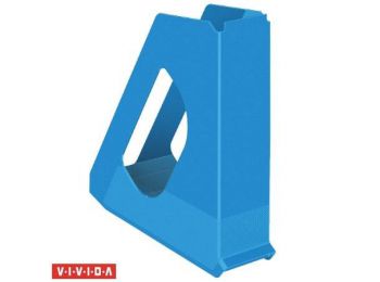 Iratpapucs, műanyag, 68 mm, ESSELTE Europost, Vivida kék (