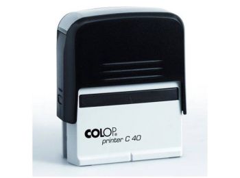 Bélyegző, COLOP Printer C 40, kék cserepárnával (IC1374060)