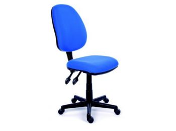 Irodai szék, kék szövetborítás, fekete lábkereszt, MAYAH Happy Plus (BBSZVV07)