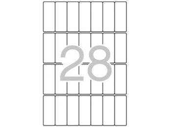 Etikett, 20x50 mm, kerekített sarkú, A5 hordozón, APLI, 4