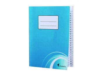 Mutató, A5, vonalas, 80 lap, regiszteres, puhafedeles, VICT