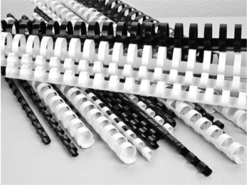 Spirál, műanyag, 6 mm, 10-20 lap, VICTORIA, fehér (ILKVS6