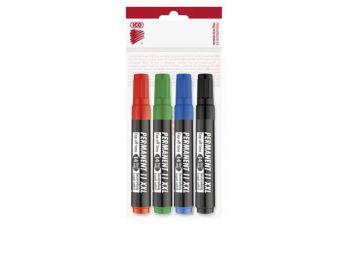 Alkoholos marker készlet, 1-3 mm, kúpos, ICO Permanent 11 XXL, 4 különböző szín (TICP11XV4)