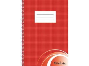 Spirálfüzet, A4, kockás, 70 lap, VICTORIA (ISVFS70K)