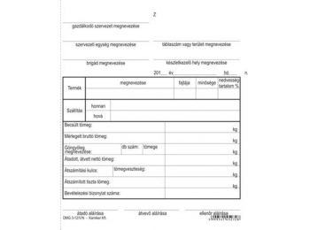 Nyomtatvány, termékkísérő jegyzék, 25x4, VICTORIA DMG 3-12, 10 tömb/csomag (NVDMG312)