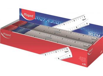 Vonalzó, műanyag, 30 cm, kínáló dobozos MAPED Essentials (IMA146109)