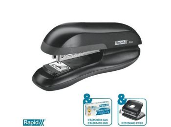 Tűzőgép, 24/6, 30 lap, RAPID F16 Fashion, fekete (E238105