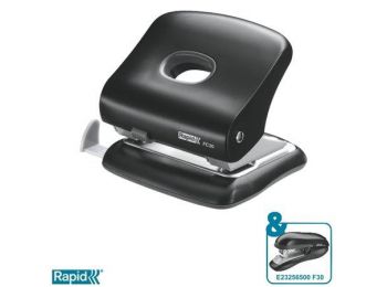 Lyukasztó, kétlyukú, 30 lap, RAPID FC30, fekete (E2363940