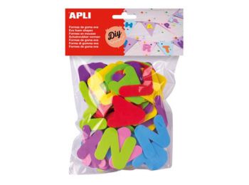 Moosgumi, betűk, APLI Eva Sheets, vegyes színek (LCA13074)