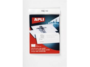 Névkitűző, tűvel és csipesszel, 90x56, APLI (LCA11745)