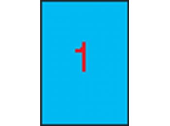 Etikett, 210x297 mm, színes, APLI, kék, 100 etikett/csomag