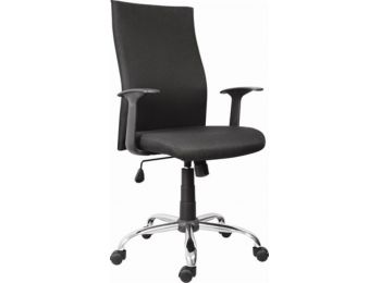 Irodai forgószék, szövetborítás, krómozott lábkereszt