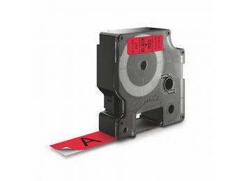 Feliratozógép szalag, 19 mm x 7 m, DYMO D1, piros-fekete (