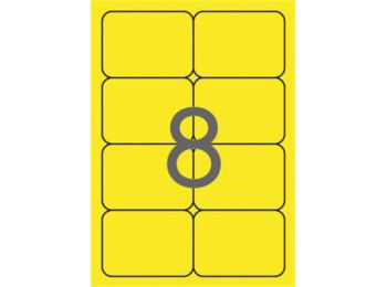 Etikett, 99,1x67,7 mm, színes, kerekített sarkú, APLI, ne