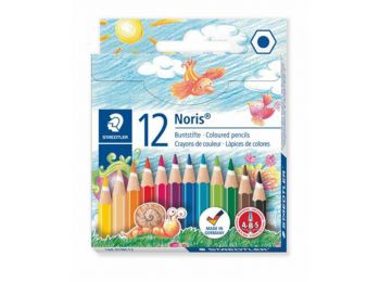 Színes ceruza készlet, hatszögletű, félhosszú, STAEDTLER Noris Club, 12 különböző szín (TS14401NC12)