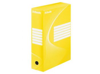 Archiválódoboz, A4, 100 mm, karton, ESSELTE Boxycolor, sárga (E128423)