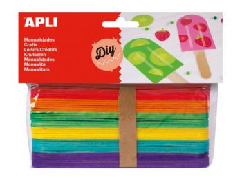 Pálcika, fa, jumbo, APLI Creative, vegyes színek (LCA13269