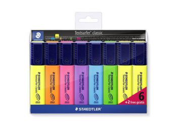 Szövegkiemelő készlet, 1-5 mm, STAEDTLER, 6+2 különböz