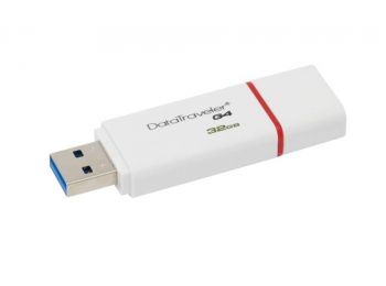 Pendrive, 32GB, USB 3.0, KINGSTON DTI G4, piros (UK32GDT4)