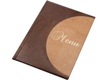Étlaptartó, A4, bőrhatású, PANTA PLAST Félkör Menu , 