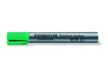 Flipchart marker, 2 mm, kúpos, STAEDTLER Lumocolor 356, zö