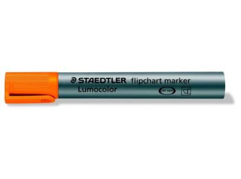 Flipchart marker, 2,5 mm, vágott, STAEDTLER Lumocolor 356 B, narancssárga (TS356B4)