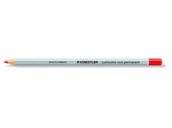 Színes ceruza, hatszögletű, mindenre író, lemosható, (omnichrom) STAEDTLER Lumocolor, piros (TS1082)