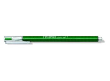 Golyóstoll, 0,3 mm, kupakos, STAEDTLER Triplus, zöld (TS431F5)