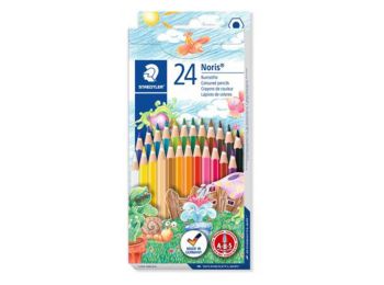 Színes ceruza készlet, hatszögletű, STAEDTLER Noris Club, 24 különböző szín (TS144ND24)