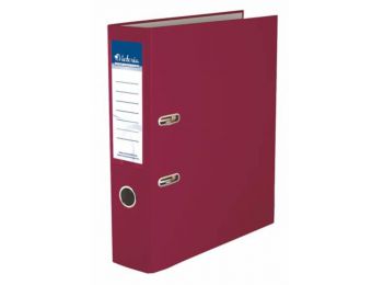 Iratrendező, 75 mm, A4, PP/karton, VICTORIA, Basic, bordó 