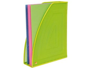 Irattartó, fémhálós, A4, ALBA, zöld (IAL16)