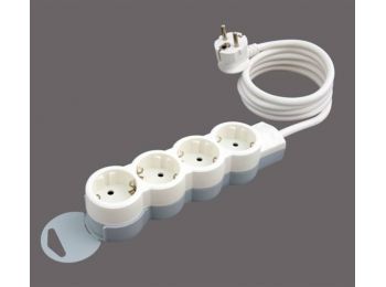 Elosztósor, 4 csatlakozóaljzat, 3 m kábelhosszúság, LEG