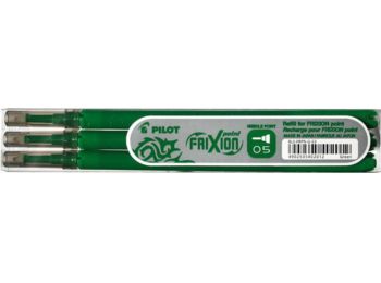 Rollertoll betét, 0,25 mm, tűhegyű, törölhető, PILOT Frixion Point, zöld (PFRBZ3)