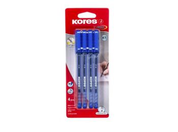 Golyóstoll, 1,0 mm, kupakos, KORES K1-M, kék (IK37114)