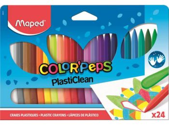 Zsírkréta, MAPED Color`Peps PlastiClean, 24 különböző szín (IMA862013)