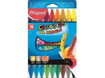 Olajpasztell kréta, MAPED Color`Peps, 18 különböző szín (IMA864011)