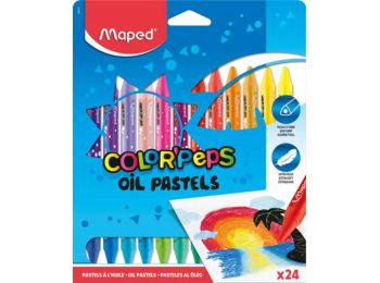 Olajpasztell kréta, MAPED Color`Peps, 24 különböző szí