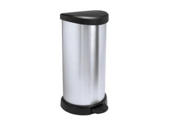 Pedálos szemetes, fémhatású, 40 l, CURVER (UCPE40)
