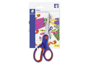 Olló, hobbi, 17 cm, STAEDTLER Noris Club, kék (TS96517NBK)