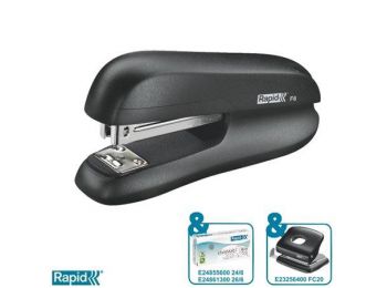 Tűzőgép, 24/6, 26/6, 20 lap, RAPID F6, fekete (E5000268)