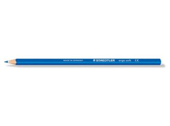 Színes ceruza, háromszögletű, STAEDTLER Ergo Soft, kék 