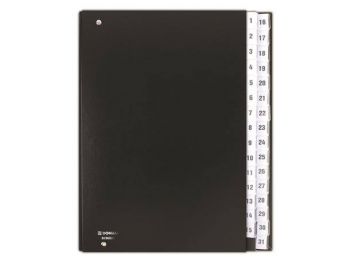 Előrendező, A4, 1-31, karton, DONAU, fekete (D8696FK)