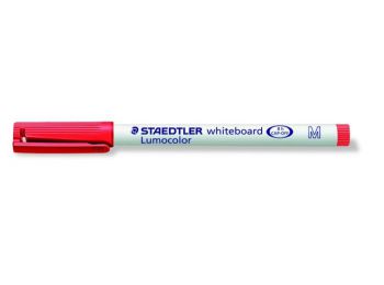 Táblamarker, 1 mm, M, kúpos, STAEDTLER Lumocolor 301, piro
