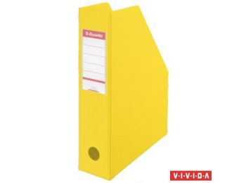 Iratpapucs, PVC/karton, 70 mm, összehajtható, ESSELTE, Vivida sárga (E56001)
