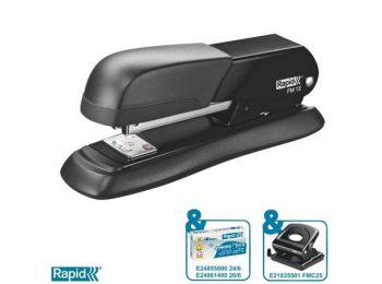 Tűzőgép, 24/6, 26/6, 25 lap, RAPID FM12, fekete (E5000273