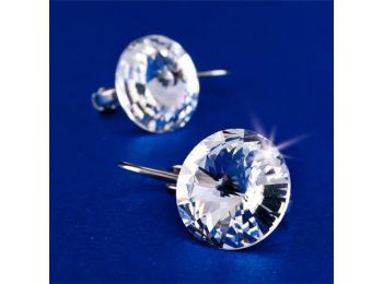 Fülbevaló, francia kapcsos, natúr fehér, SWAROVSKI® kri